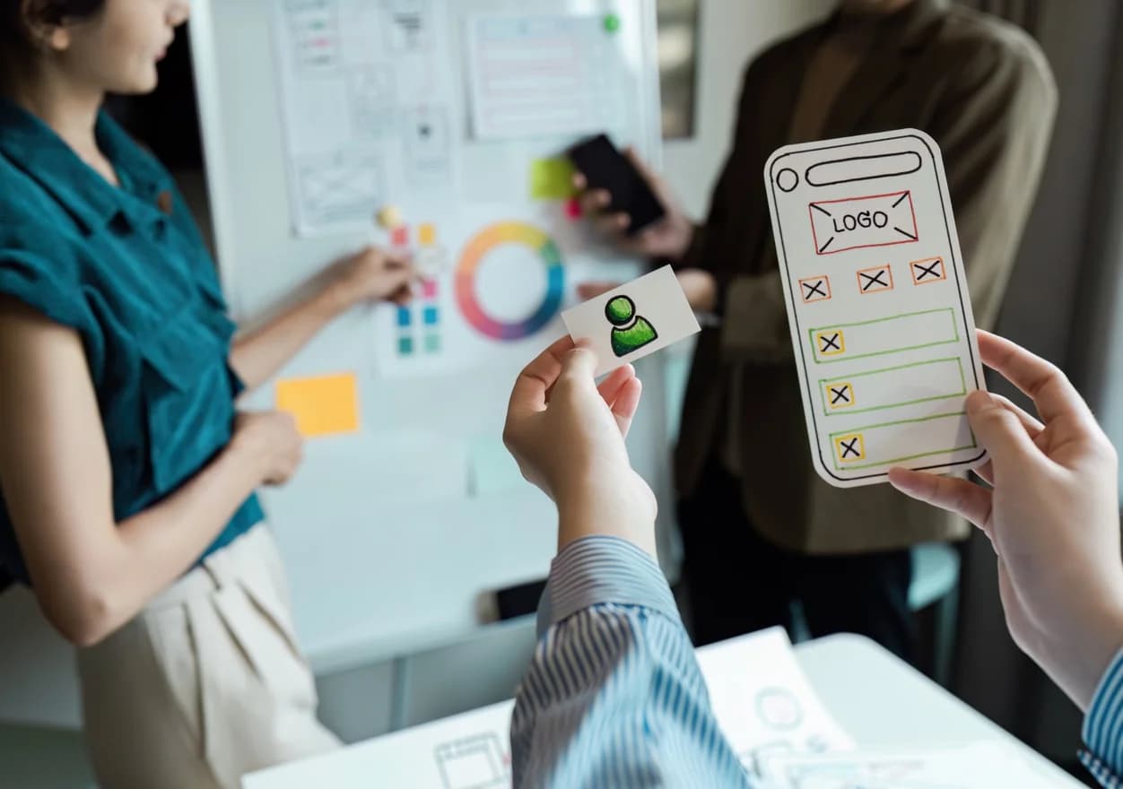 Product team planning a mobile application